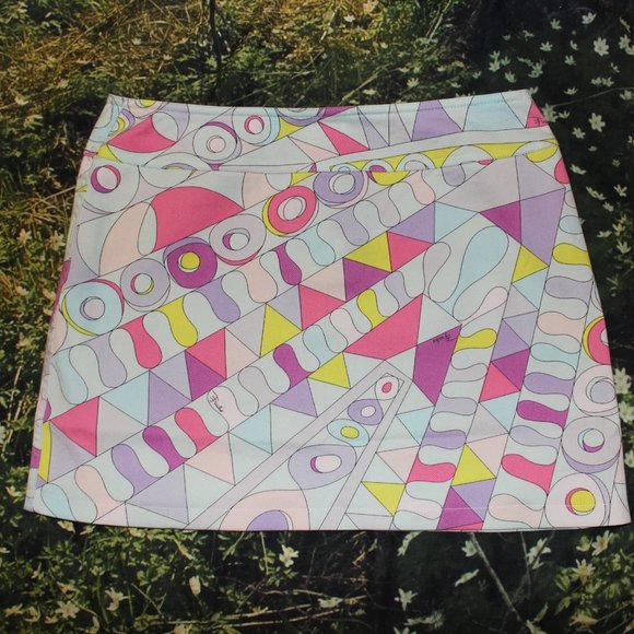 Emilio Pucci pastel printed mini skirt - Picture 3 of 3